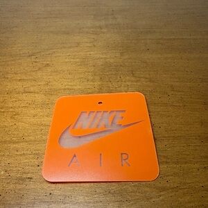 Nike Air Bright Orange retro hang Tag luggage shoes travel used pre owned
